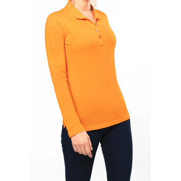Kariban | Long sleeve women's piqué polo shirt